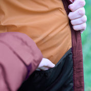 Fjern Womens Aska Waterproof Down Jacket (Aubergine/Mustard)