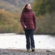 Fjern Womens Aska Waterproof Down Jacket (Aubergine/Mustard)