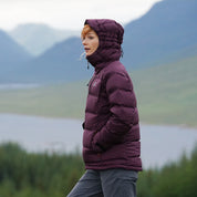 Fjern Womens Aska Waterproof Down Jacket (Aubergine/Mustard)