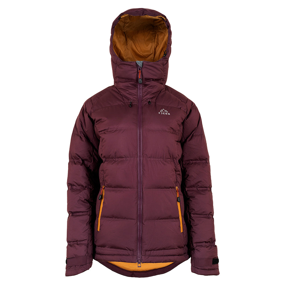 Fjern Womens Aska Waterproof Down Jacket (Aubergine/Mustard)
