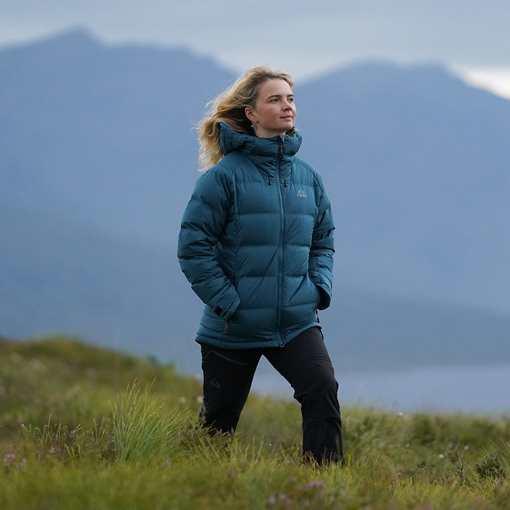 Fjern Womens Aska Waterproof Down Jacket (Petrol/Navy)