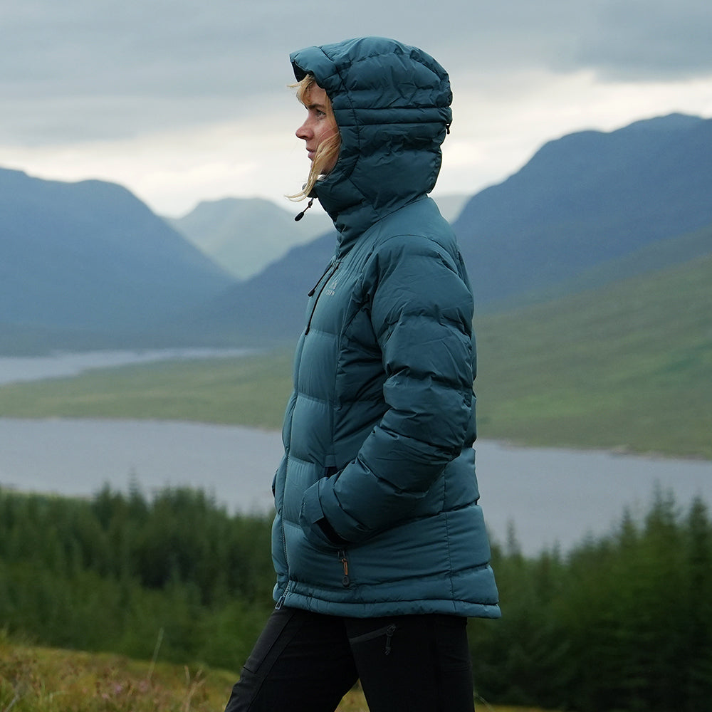 Fjern Womens Aska Waterproof Down Jacket (Petrol/Navy)