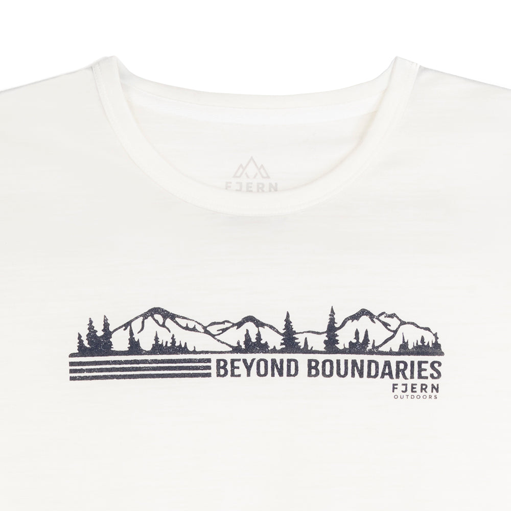 Womens Beyond Boundaries Merino Blend T-Shirt (Chalk/Navy)