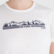 Womens Beyond Boundaries Merino Blend T-Shirt (Chalk/Navy)