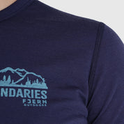 Womens Beyond Boundaries Merino Blend T-Shirt (Navy/Mineral Blue)