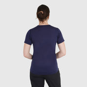 Womens Beyond Boundaries Merino Blend T-Shirt (Navy/Mineral Blue)