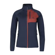 Fjern Womens Bresprekk II Full Zip Grid Pullover (Navy/Rust)
