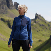 Fjern Womens Bresprekk II Full Zip Grid Pullover (Poseidon/Navy)