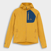 Womens Bresprekk II Hooded Full Zip Grid Fleece (Harvest Gold/Poseidon)