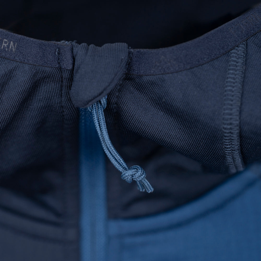 Womens Bresprekk II Hooded Full Zip Grid Fleece (Navy/Poseidon)