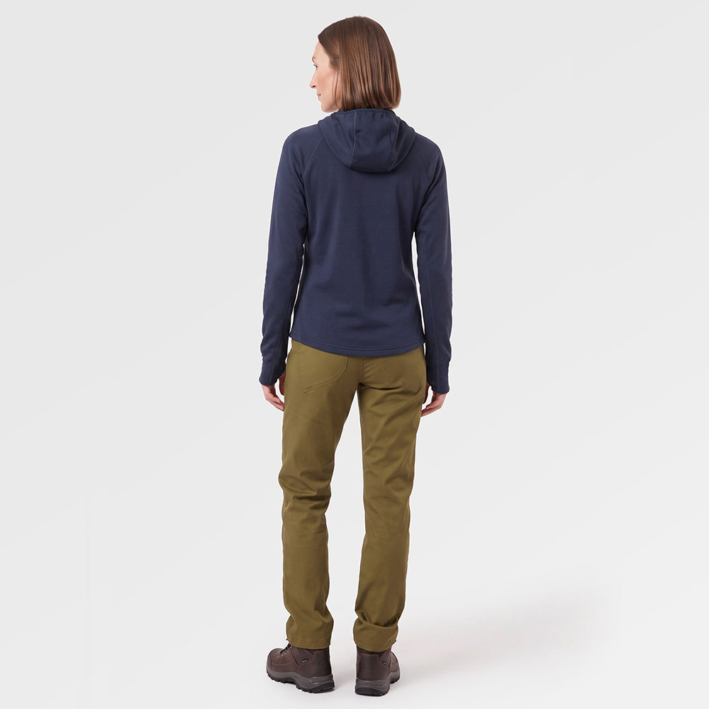 Womens Bresprekk II Hooded Full Zip Grid Fleece (Navy/Poseidon) ✦AI
