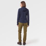 Womens Bresprekk II Hooded Full Zip Grid Fleece (Navy/Poseidon) ✦AI