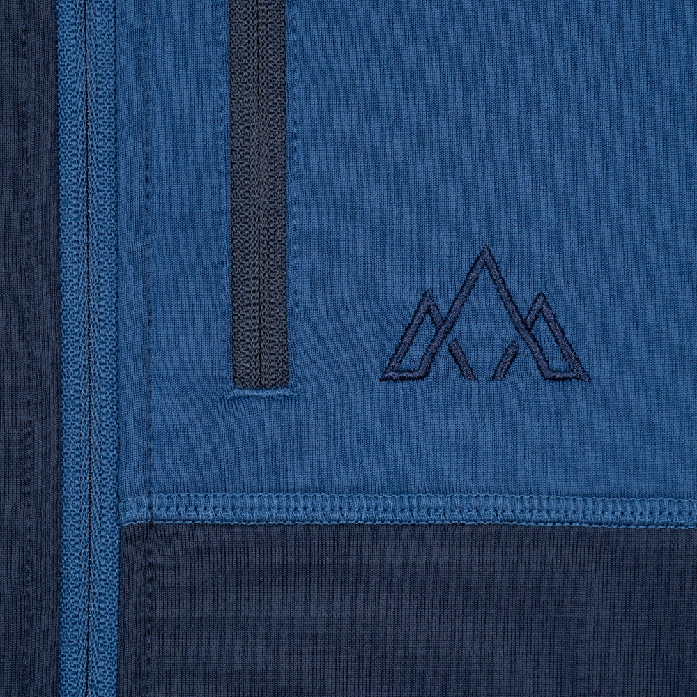 Womens Bresprekk II Hooded Full Zip Grid Fleece (Navy/Poseidon)