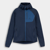 Womens Bresprekk II Hooded Full Zip Grid Fleece (Navy/Poseidon)