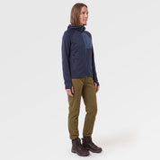 Womens Bresprekk II Hooded Full Zip Grid Fleece (Navy/Poseidon) ✦AI