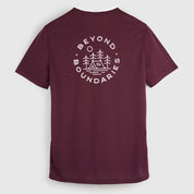 Womens Camping Merino Blend T-Shirt (Aubergine/Chalk)