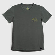 Womens Camping Merino Blend T-Shirt (Urban Chic/Lime)