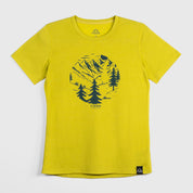 Womens Catch The Wild Merino Blend T-Shirt (Lime/Petrol)