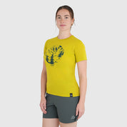 Womens Catch The Wild Merino Blend T-Shirt (Lime/Petrol)