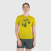 Womens Catch The Wild Merino Blend T-Shirt (Lime/Petrol)