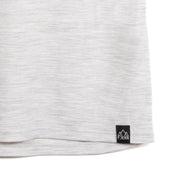 Womens Catch The Wild Merino Blend T-Shirt (Mist Grey Melange/Navy)