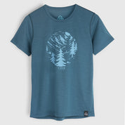 Womens Catch The Wild Merino Blend T-Shirt (Petrol/Arctic)