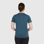 Womens Catch The Wild Merino Blend T-Shirt (Petrol/Arctic)