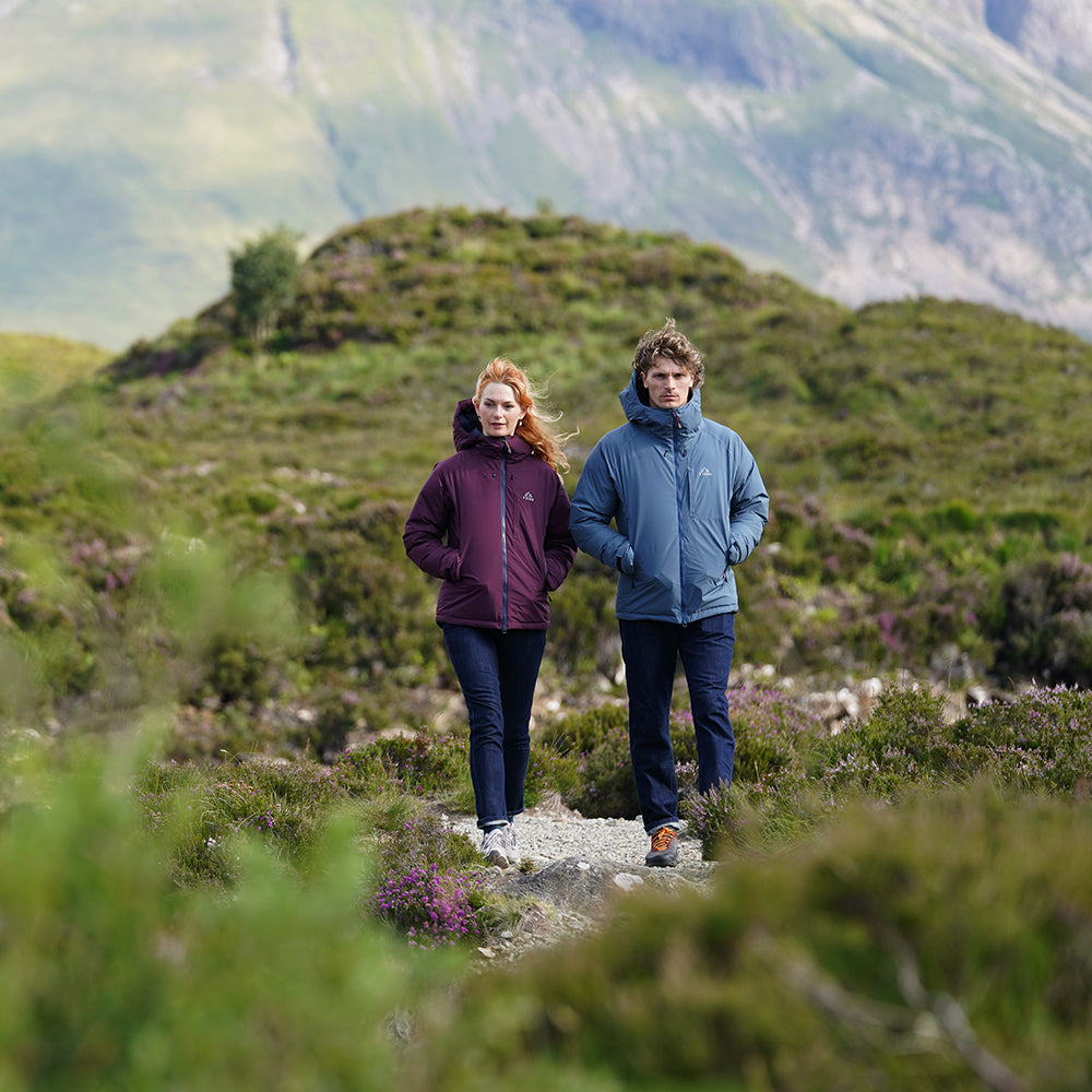 Fjern Womens Eldfjall Waterproof Down Jacket (Aubergine/Navy)