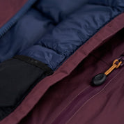 Fjern Womens Eldfjall Waterproof Down Jacket (Aubergine/Navy)