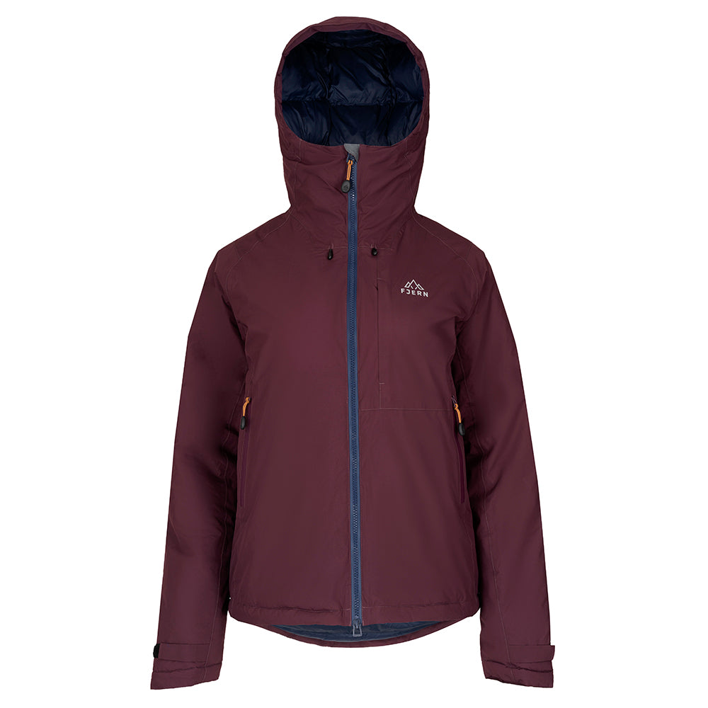 Fjern Womens Eldfjall Waterproof Down Jacket (Aubergine/Navy)