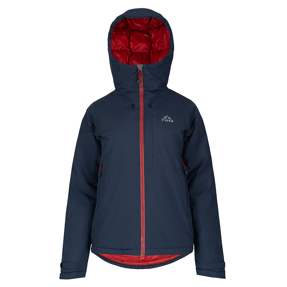 Fjern Womens Eldfjall Waterproof Down Jacket (Navy/Rust)