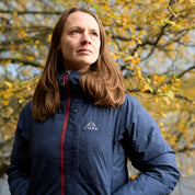 Fjern Womens Eldfjall Waterproof Down Jacket (Navy/Rust)