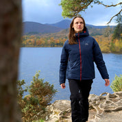 Fjern Womens Eldfjall Waterproof Down Jacket (Navy/Rust)