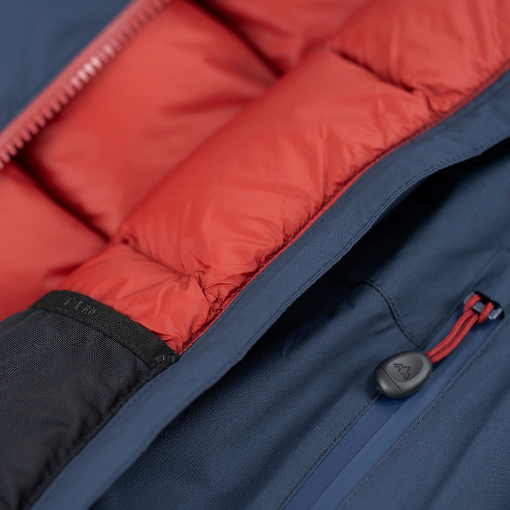 Fjern Womens Eldfjall Waterproof Down Jacket (Navy/Rust)