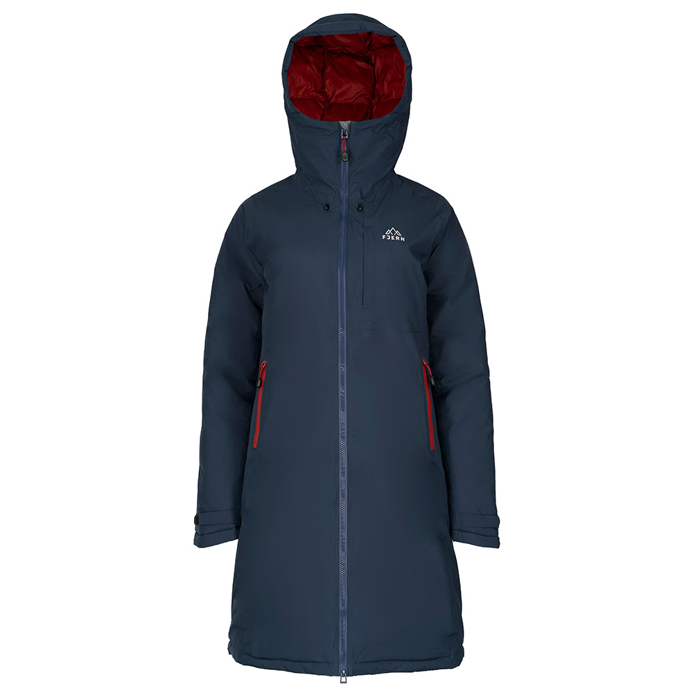Fjern Womens Eldfjall Waterproof Down Parka (Navy/Rust)