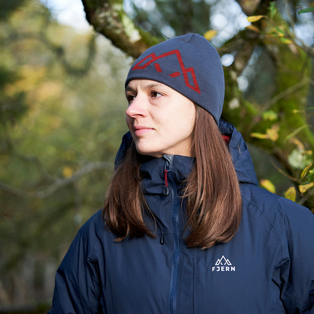 Fjern Womens Eldfjall Waterproof Down Parka (Navy/Rust)