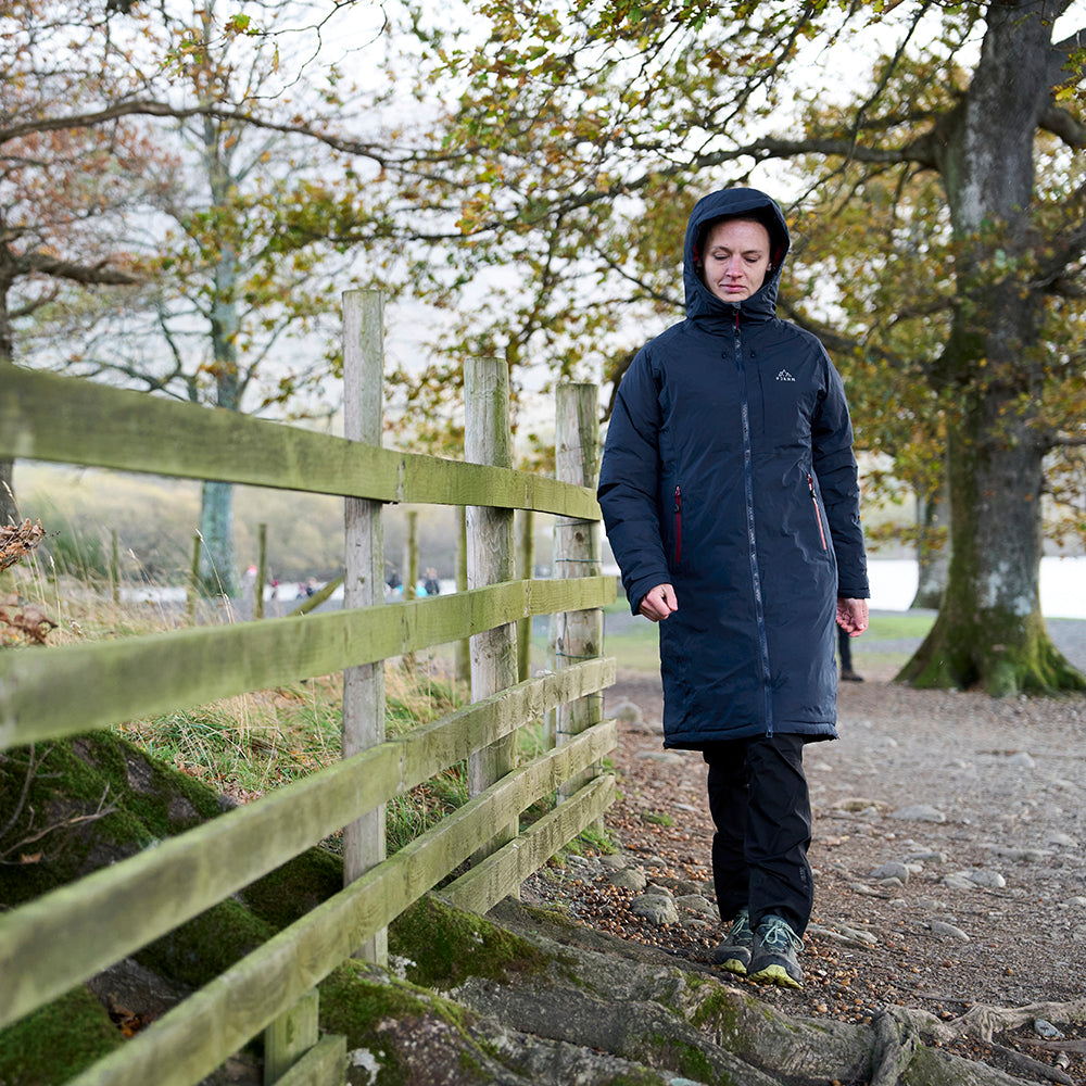 Fjern Womens Eldfjall Waterproof Down Parka (Navy/Rust)