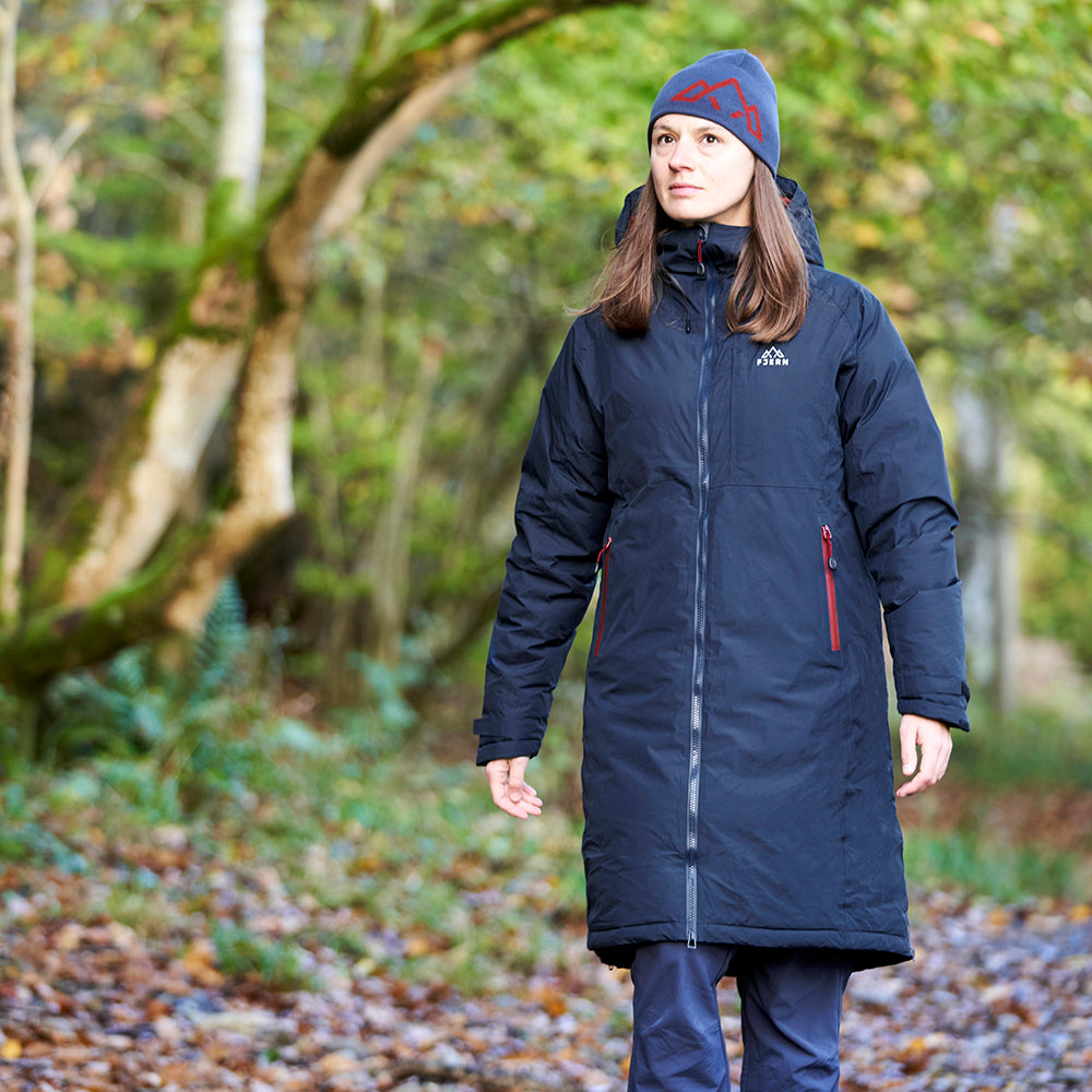 Fjern Womens Eldfjall Waterproof Down Parka (Navy/Rust)