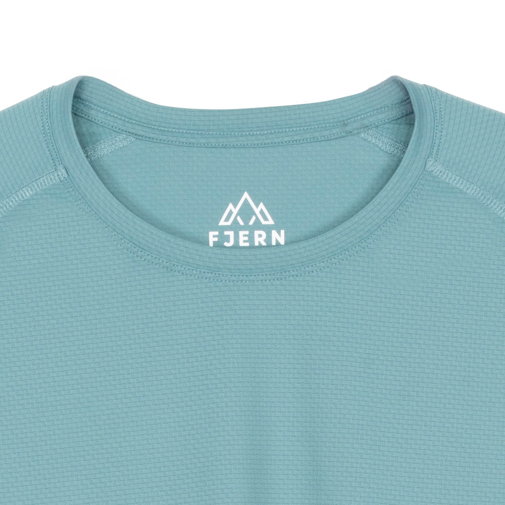 Womens Fjall LS Crew T-Shirt (Mineral Blue)