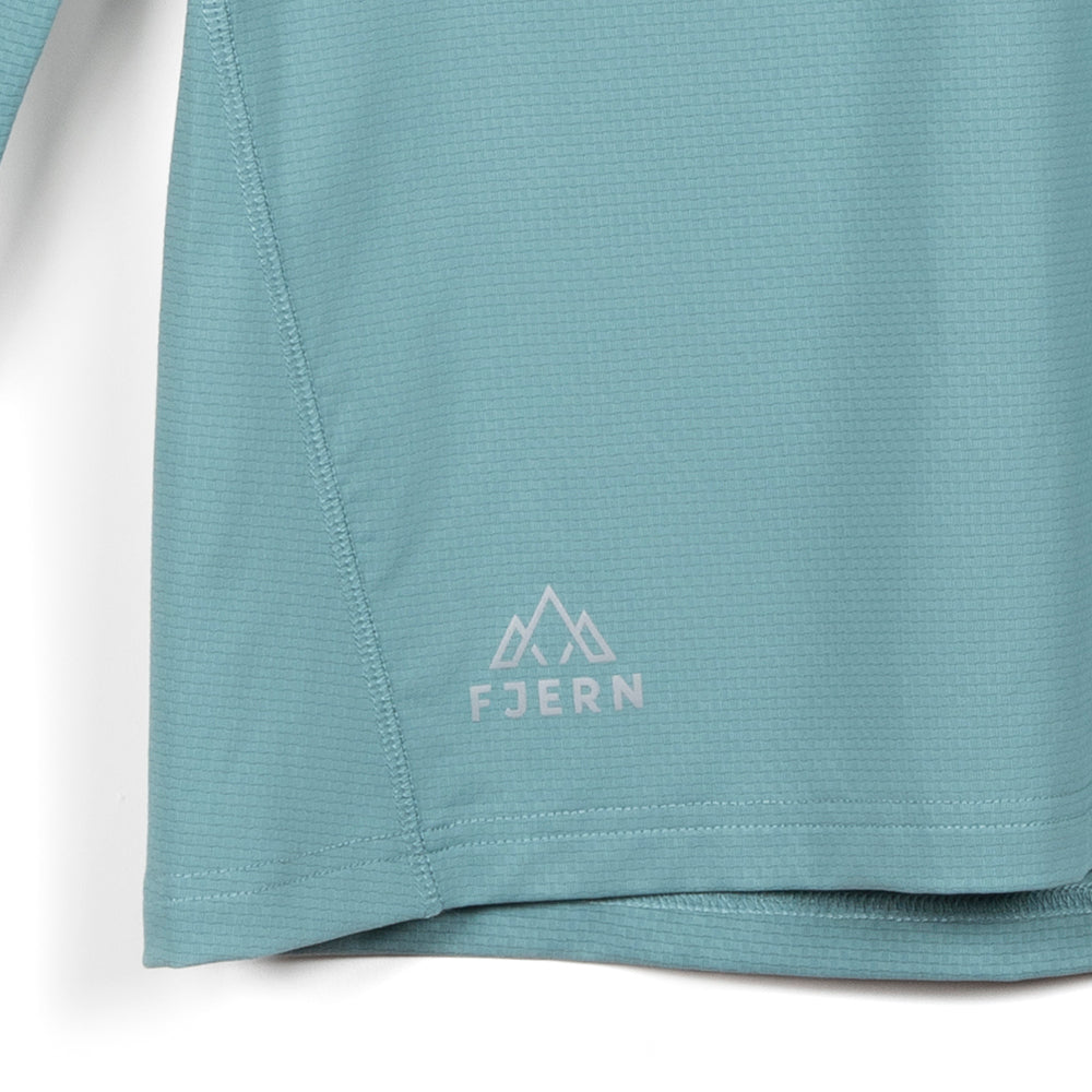 Womens Fjall LS Crew T-Shirt (Mineral Blue)