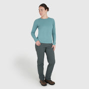 Womens Fjall LS Crew T-Shirt (Mineral Blue)