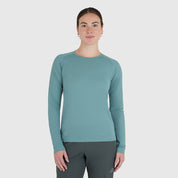 Womens Fjall LS Crew T-Shirt (Mineral Blue)