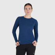 Womens Fjall LS Crew T-Shirt (Poseidon)