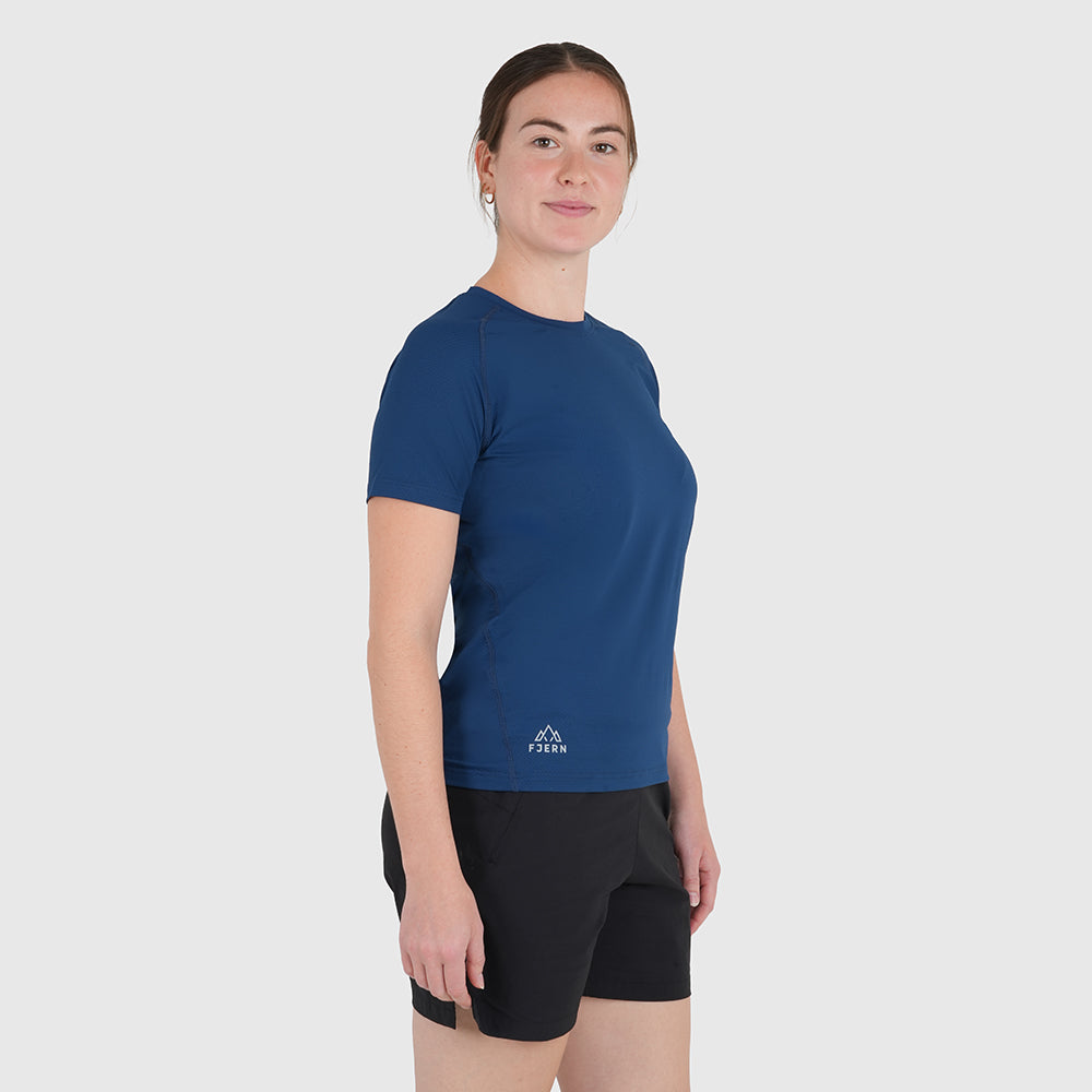 Womens Fjall Crew T-Shirt (Poseidon)