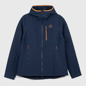 Womens Fjälltopp Tech Hooded Jacket (Navy/Mustard)