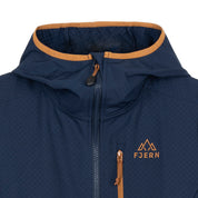 Womens Fjälltopp Tech Hooded Jacket (Navy/Mustard)