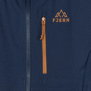 Womens Fjälltopp Tech Hooded Jacket (Navy/Mustard)
