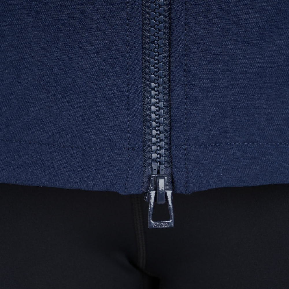 Womens Fjälltopp Tech Hooded Jacket (Navy/Mustard)