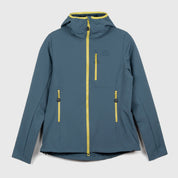 Womens Fjälltopp Tech Hooded Jacket (Orion Blue/Lime)