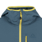Womens Fjälltopp Tech Hooded Jacket (Orion Blue/Lime)